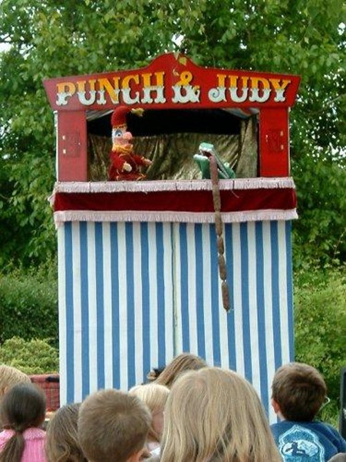 Punch and Judy show at an outdoor event
